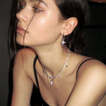 Zircon Starburst Earrings - booneealus