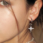 Zircon Starburst Earrings - booneealus