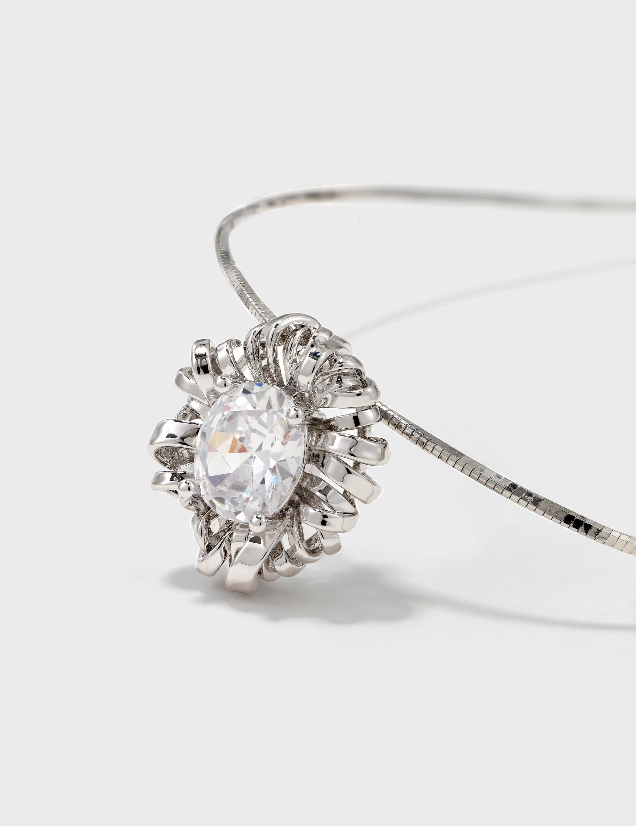 Twisted Braided Wrap Zirconia Necklace - booneealus